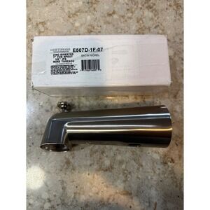 Westbrass E507D-1F-07 7" Zinc Diverter Tub Spout 1/2" IPS Satin Nickel
